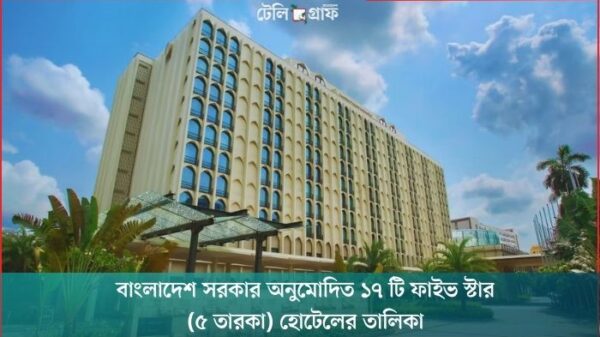বাংলাদেশ সরকার অনুমোদিত ১৭ টি ফাইভ স্টার (৫ তারকা) হোটেলের তালিকা