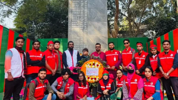 মহান বিজয় দিবসে শহীদ মুক্তিযোদ্ধাদের প্রতি মানিকগঞ্জ রেড ক্রিসেন্ট ইউনিটের শ্রদ্ধা