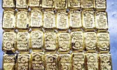 Customs Intercepts 70 Gold Bars Hidden in Flight Cargo