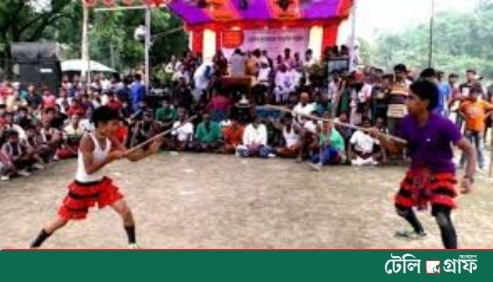 Traditional Lathi Khela Revives Lost Heritage in Jhenaidah Traditional Lathi Khela Revives Lost Heritage in Jhenaidah