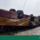 1 Dead, 10 Injured as Passenger Bus Falls into Ditch in Faridpur