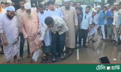 Fish Released on Broken Road in Symbolic Protest Over Poor Conditions in Cumilla