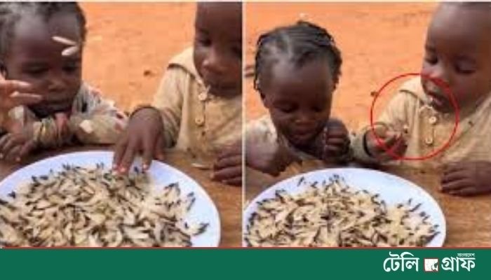 Ugandan children eat live termites as hunger grips region
