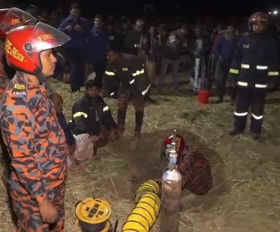 Two-Year-Old Sajid in 40-Foot Borewell, Rescue Race Against Time in Rajshahi
